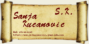 Sanja Kucanović vizit kartica
